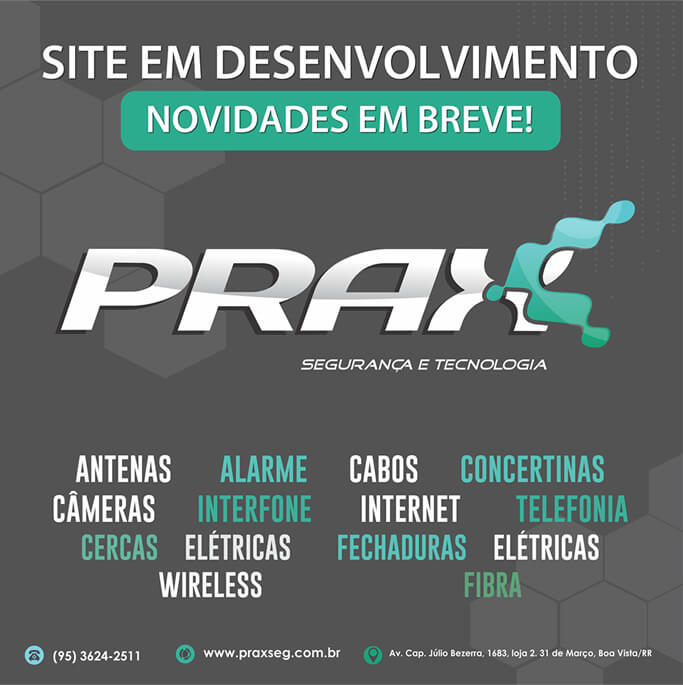 Site em Manutenção - Prax - Segurança e Tecnologia